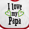thumbnail image 4 of Inktastic I Love My Papa- Hearts Boys or Girls Baby Bib, 4 of 4