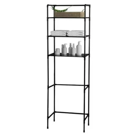 Toallero Mueble Organizador Baño Rack Estante Sanitario Negro