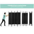 YRLLENSDAN Partition Room Dividers with 4 Panels, Steel Frame Folding