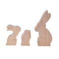 thumbnail image 1 of Mini Statue en Bois Rabbits, Ornement en Forme d'Animal Mignon Fait Main pour Jardin B14, 1 of 8