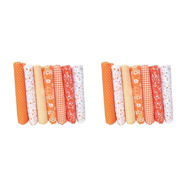 Paquete de 7 telas de algodón Billuyoard de tejido liso tela cuadrada impresa para costura costura para el hogar Patchwork textil para manualidades DIY