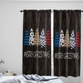 thumbnail image 4 of Black Christmas Tree Kitchen Curtains 84 Inch Length, Farmhouse Curtains & Drapes, Xmas Tree Leopard Plaid Rod Pocket Window Curtains for Living Room/Bedroom/Bathroom, 52" x 84", 2 Panels, 4 of 4