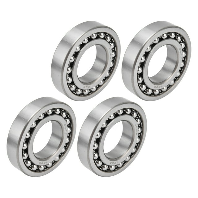 Roulements à Double Rangée, Rotation Stable Auto-Alignement Roulement à Billes Résistant à l'Usure Haute Vitesse Robustesse 4 Pcs pour pour Patins à Roulettes pour Moteurs 1204,1205,1206,1207,1208