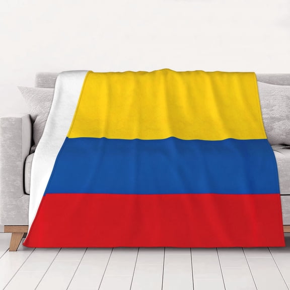 Colombian Flag Warm Cozy Plush Throw Blanket for Couch Bed Sofa 40"x30"
