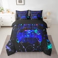 thumbnail image 2 of Castle Fairy Teens Graffiti Gamer Bedding Comforter Set,Abstract Splash Full Bedding Set, 2 of 8