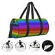 thumbnail image 3 of Fotbe Colorful Glitter Rainbow Bolsa Deportiva de Lona Plegable con Estampado, Bolsa de Gimnasio con Bolsillo Seco/Húmedo, Bolsa de Viaje Ultraligera de Gran Capacidad, 3 of 6