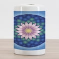thumbnail image 2 of Flower Mandala Ceramic Toothbrush Holder, Scales Pattern with Blooming Lotus Flower Design Eastern Traditional Motifs, Decorative Versatile Countertop for Bathroom, 4.5" X 2.7", Multicolor, 2 of 4