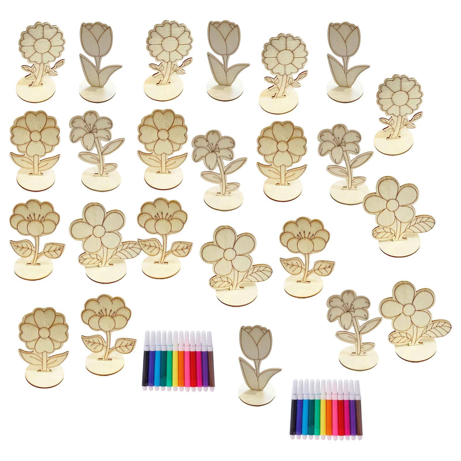 balikha 24 Pieces for Kids Early Education Toy Decoration Ornaments DIY Coloring Toy Kit Preschool Craft Material Kids