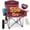 Red/Grey With Lumber Support 1, variant on Oversized Camping Chairs for Adults, Heavy Duty Fold Up Sports Games Lawn Chairs, Extra Wide Big Man Outdoor Chairs with Padded Lumbar Support Backrest, Bag Included for Camp, Outside, Beach