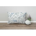 thumbnail image 4 of Throw Pillow Cover Blue Color Dusty Leaves Decorative Pillow Case Home Decor 20x12 Inches Pillowcase, 4 of 6