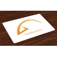 thumbnail image 1 of Zodiac Capricorn Placemats Set of 4 Simplistic Minimalist Zodiac with Warm Colors Abstract Design, Washable Fabric Place Mats for Dining Room Kitchen Table Decor,Pale Orange and White, by Ambesonne, 1 of 4