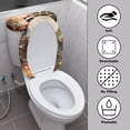 thumbnail image 4 of HELLHERO Christmas Cozy for Bathroom Home, Elastic Edge Polyester Fabric Toilet Seat Lid Cover Set, Fits All Toilet Shapes, Elastic Bottom, Pack of 2, 4 of 8