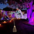 thumbnail image 6 of Halloween Decorations Outdoor, Halloween Animatronics Witch, Animated Flying Witch, with Broom and Luminous Red Eyes, Scary Props House Decor for Garden Yard Lawn Indoor Decoration White Dress, 6 of 9