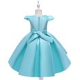 thumbnail image 4 of KONBECA Toddler Girls Princess Dress, Little Girls Party Wedding Dress, Lace Bowknot Cute Mermaid Beading Dress, Kids Pageant Flower Girl Sleeveless Dress, Birthday Gifts for Girls Green (9-10 Years), 4 of 8