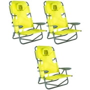 Ostrich On-Your-Back Outdoor Lounge 5 Position Reclining Beach Chair (3 Pack)