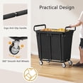 thumbnail image 5 of Large Laundry Hamper with Wheels, Rolling Big Laundry Basket for Clothes Storage, Heavy Duty Extra Large Rolling Laundry Cart with Handle, Steel Frame, Waterproof Liner, 5 of 9