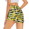 thumbnail image 4 of Picia Orange and Lemon Pattern Women's 2 in 1 Athletic Running Shorts High Waisted Workout Casual Gym Sweat Shorts with Comfy Liner Zipper Pockets-X-Large, 4 of 9