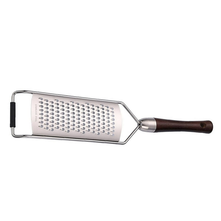 1pc Stainless Steel Food Grater With Round Beech Wood Handle Kitchen Food  Grater Cheese Planer