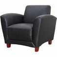 thumbnail image 6 of Lorell Reception Seating Club Chair Black Leather Seat - Four-legged Base - Black - 36" Width x 34.5" Depth x 31.3" Height - 1 Each, 6 of 7