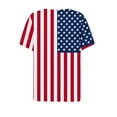 thumbnail image 5 of Red White and Blue Blouses for Women American Flag Women Shirts Fourth of July Shirt Women Memorial Day Shirts Women's Casual Independence Day Printed Short Sleeve V-Neck Top, 5 of 5