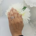 thumbnail image 6 of Dazzlingrock Collection 0.40 Carat (ctw) 14K Round Cut Diamond Ladies Wedding Enhancer Guard Double Ring, White Gold, Size 10, 6 of 8