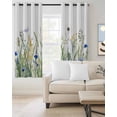 thumbnail image 3 of Blackout Curtains for Bedroom, Botanical Flower Room Darkening Window Drapes for Living Room, Watercolor Colorful Floral Herbs Plants Thermal Insulated Grommet Curtains, 27.5x39 inch, 2 Panels, 3 of 9