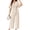 Beige, variant on Summer V-neck Womens Wide Leg Jumpsuits Short Sleeve Tie Knot Front Long Romper