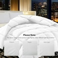 thumbnail image 3 of 100% Cotton All Season 1pc Box Stitched Comforter, Duvet Insert Cover, Pattern Solid White Color Full (79"x90") Size Machine Washable Lightweight, 3 of 5