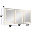 thumbnail image 5 of 60x30 Inch LED Bathroom Medicine Cabinet Surface Mount Double Door Lighted Medicine Cabinet, Medicine Cabinets for Bathroom with Mirror Defogging, Dimmer White, 5 of 5