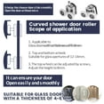 thumbnail image 6 of Grusce Shower Door Rollers Aluminum Alloy Shower Door Roller Good Stability Curved Shower Door Roller Easy to Install Roller Easy to Maintain Roller for Bathroom Doors, 6 of 7