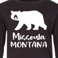 thumbnail image 4 of Inktastic Missoula, Montana White Bear Silhouette Long Sleeve Youth T-Shirt, 4 of 5