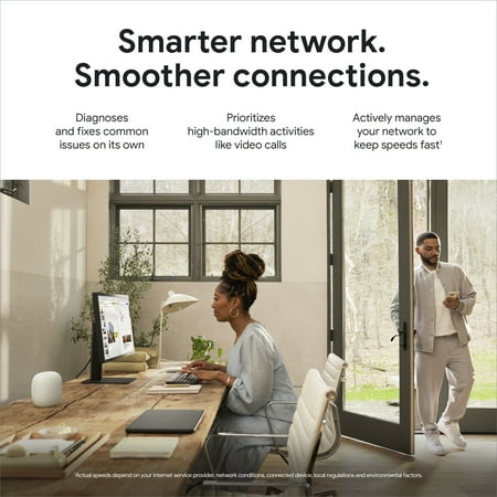 Google - Nest Wifi Pro 6e AXE5400 Mesh Router (2-pack) - Snow