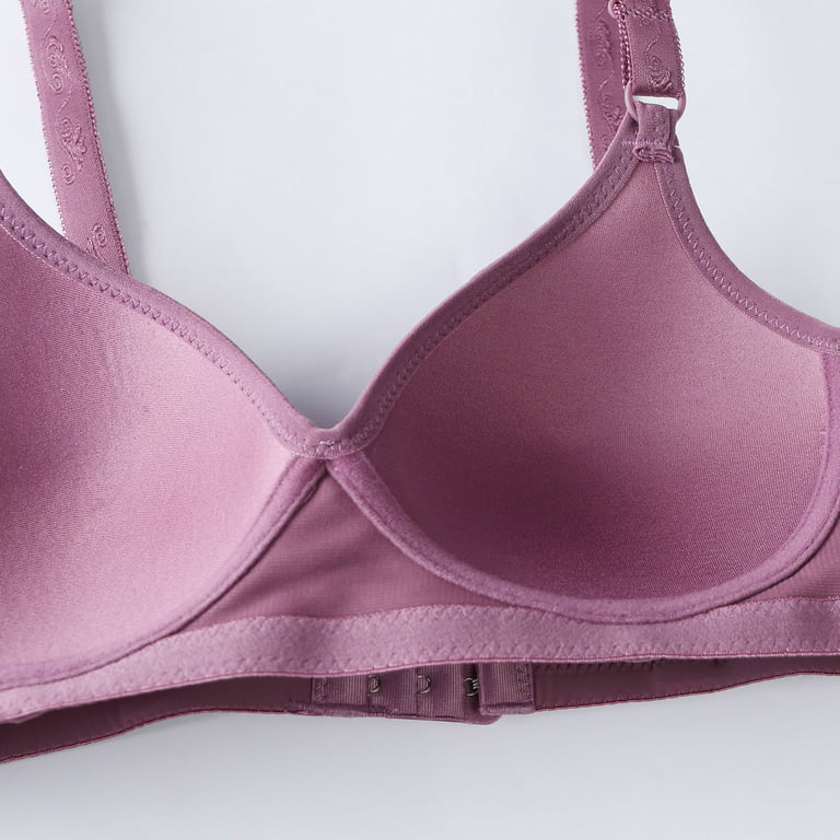 XFLWAM Comfortable Bras for Women Push Up Soft Everyday Padded Bra No  Underwire Adjustable Straps Underwear Bras Purple XL