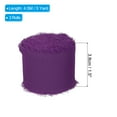 thumbnail image 2 of Uxcell 1.5" x 5 Yard Fringe Chiffon Silk Ribbon 3 Rolls Handmade Frayed Ribbon, Dark Purple, 2 of 6