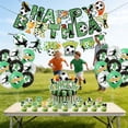 thumbnail image 4 of dgysar Soccer Theme Party Decoration Set, 44 Pieces, Banner, Cake Toppers, Balloons B One Size, 4 of 6