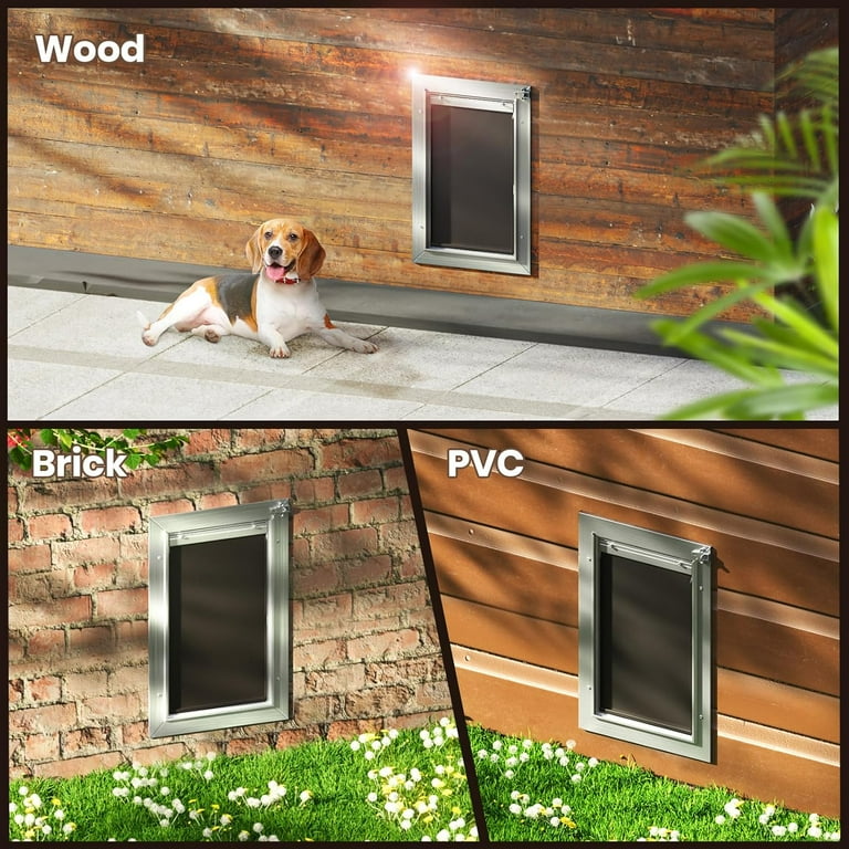 Dog Door for Wall, Medium Doggy Door, Heavy Duty Cat Pet Door, All