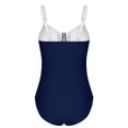 thumbnail image 2 of Xucatan Women's Color Block One Piece Swimsuit with Full Hip Coverage and Removable Pads, Modest Monokini for Beach Pool Vacation Gift, 2 of 7