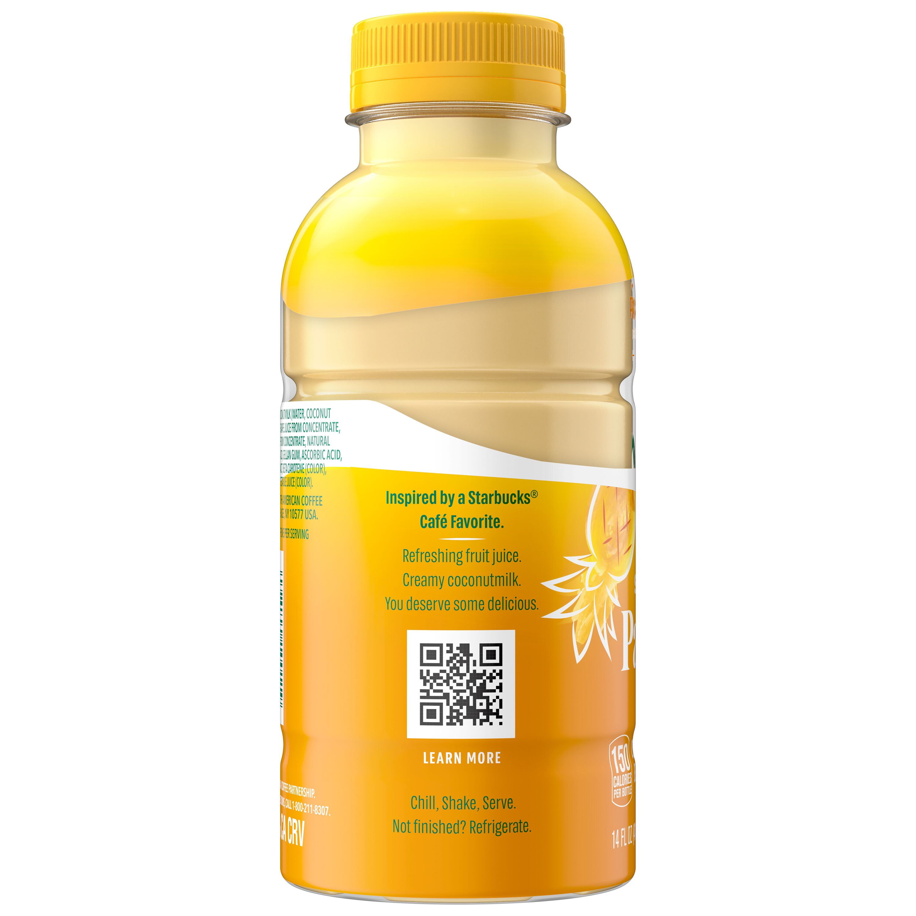 (2 pack) PR Starbucks Paradise Drink Pineapple Passionfruit with Coconut Milk, 14 fl oz Bottle