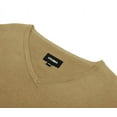 thumbnail image 3 of Krumba Mens Big Tall Sweater Cotton Oversized Long Sleeve Kintted Light Causal Plus Pullovers Tan 4XL, 3 of 11