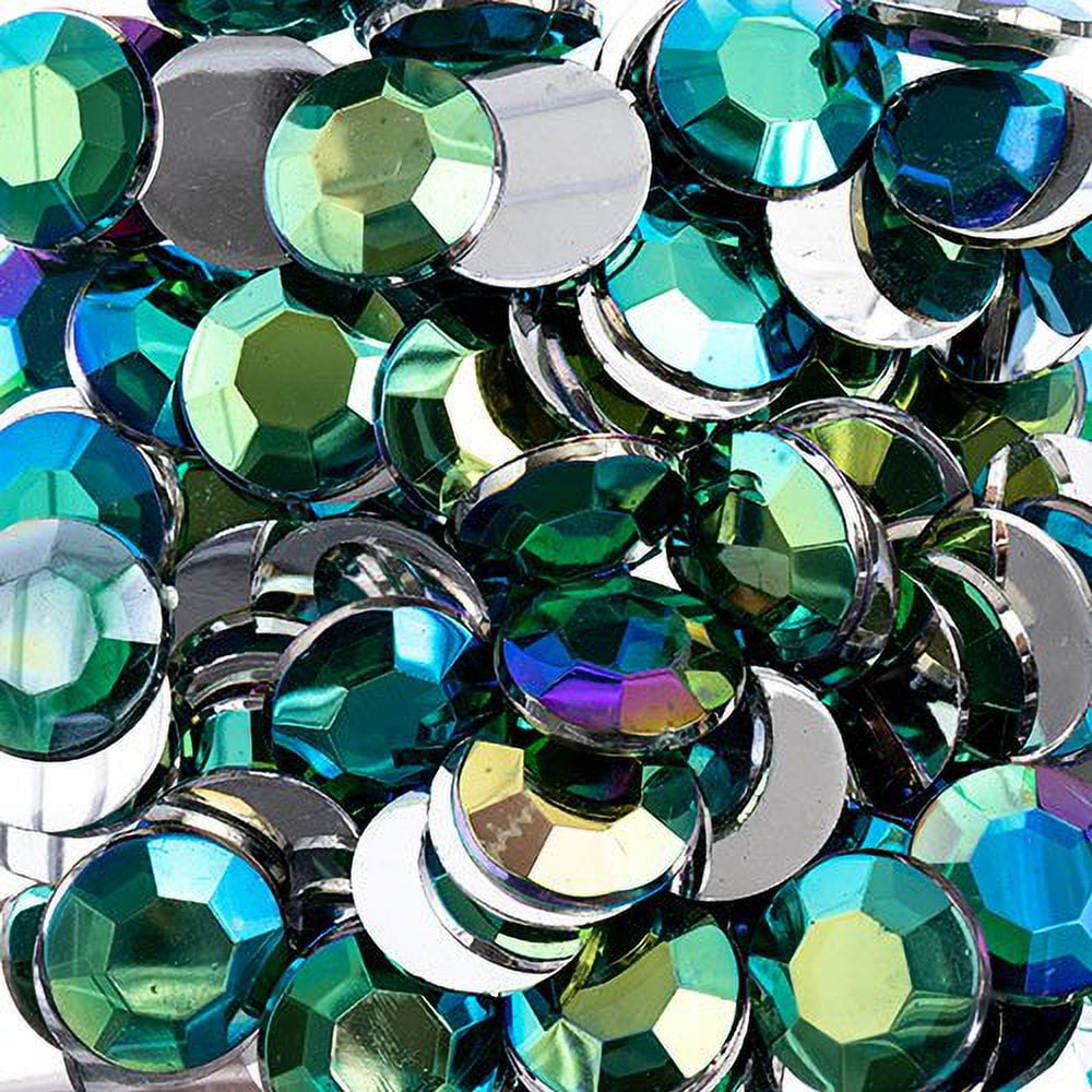 3mm Round Peacock Green Flatback Acrylic Rhinestone - 200 pcs – WiiNo Shop