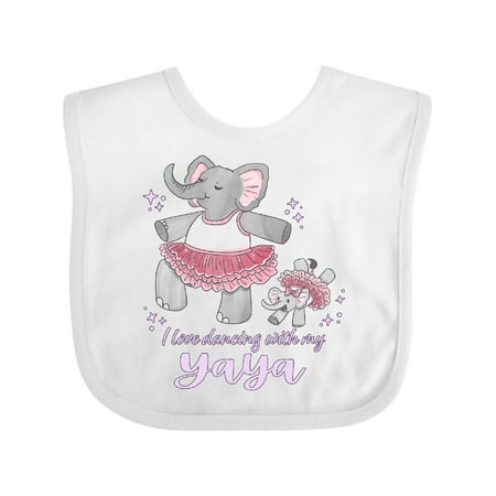 

Inktastic I Love Dancing with My Yaya Gift Baby Boy or Baby Girl Bib