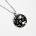 thumbnail image 4 of Alien Glass Design Circular Pendant Necklace - Elegant Statement Piece for Women, 4 of 5