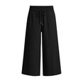 thumbnail image 4 of Kelon Women's Casual Pants, Wide Leg Oversized Cropped Sweatpants for Women Baggy Lounge Travel Pants Fashion Outfits 2026 Summer Clothes Joggers, S, 4 of 4