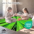 thumbnail image 4 of ODIKA 4'x6' Machine Washable Non-Slip Area Rug, Soccer Mosaic Print with Dynamic Motion Streaks and Artistic Splatter High Traffic Rug with Pad, Green, 675683, 4 of 8