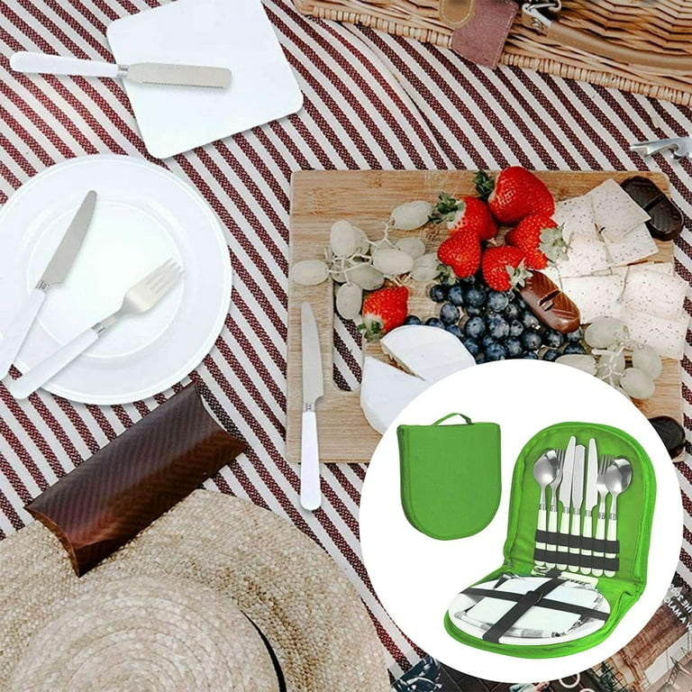 5PCS Portable Silverware Set with Case, Beijiyi Travel Camping