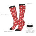 thumbnail image 5 of JUNZAN Fun Novelty Knee Warmer High Socks-Merry Christmas Santa Claus A, 5 of 8
