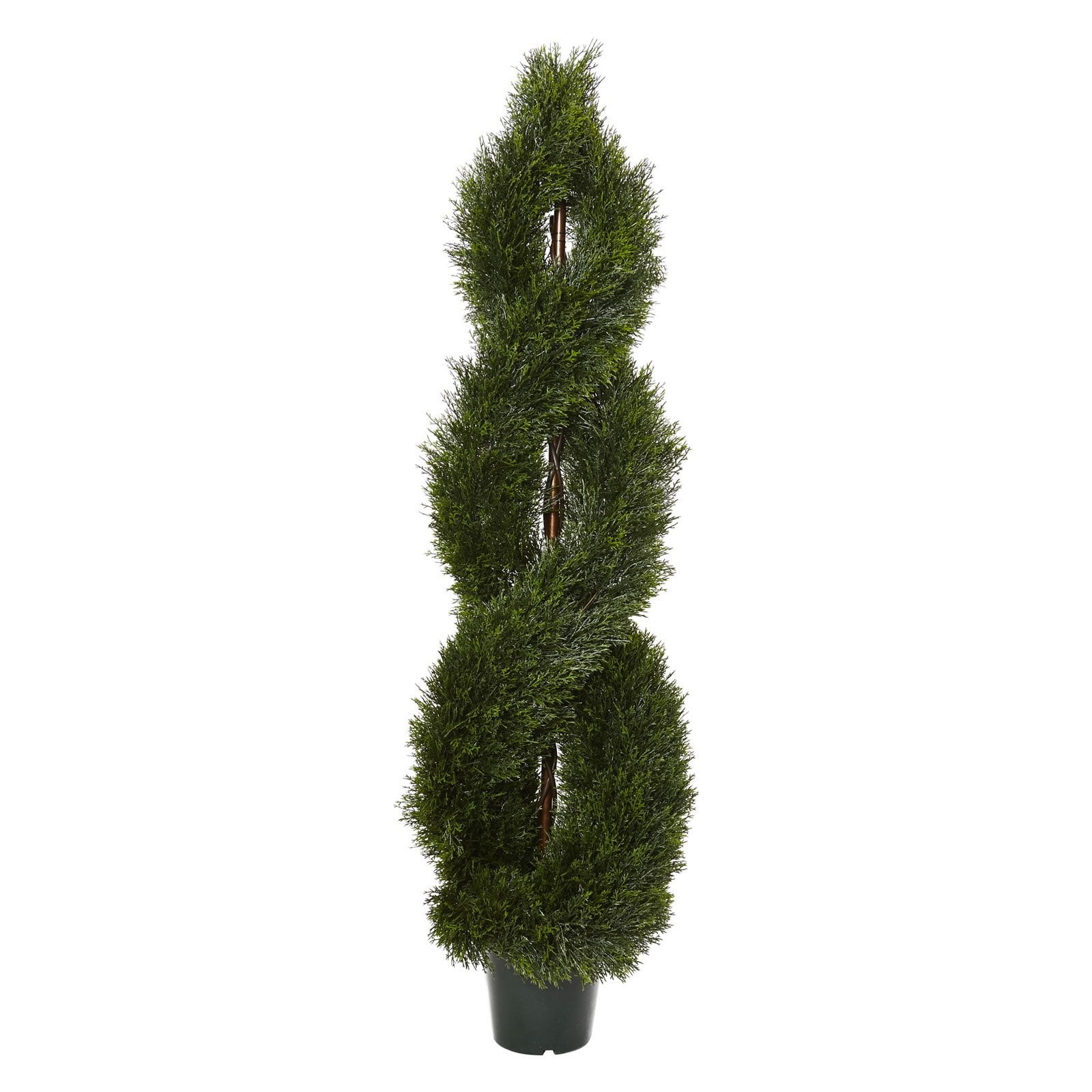 Nearly Natural 36" Double Pond Cypress Spiral Artificial Topiary, Green