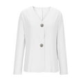 thumbnail image 4 of Enjoytime Womens Casual Jacket Solid Color Long Sleeve Open Front Tops Work Office Lapel Button Jackets, 4 of 6
