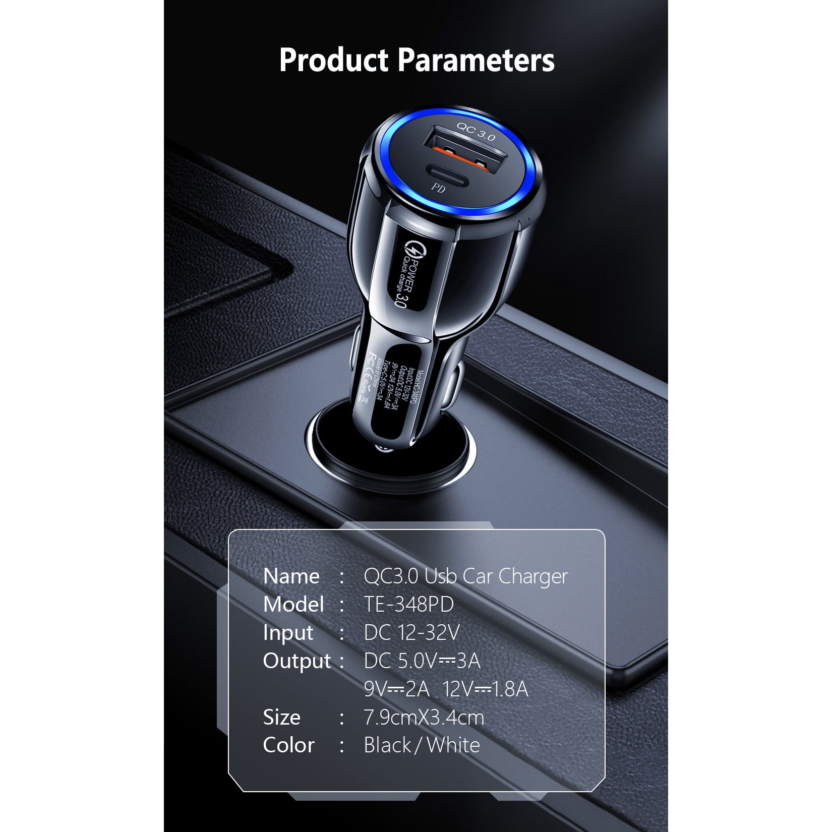 Car Charger 10-Pack QC3.0 Fast Charge Dual Port USB Cargador Carro Lighter Adapter for iPhone 13 12 11 Pro Max X XR XS Max 8 Plus 7s 6s, iPad, Samsung Galaxy S21 S10 Plus S7 j7 S10e S9 Note 8, LG, GPS