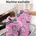 thumbnail image 5 of Pink Baseball Caps and Balls Pattern Bathroom Rugs Mat,Non Slip Microfiber Bathroom Rug,Rubber Backing,Soft Bathroom Mats for Bathroom Floor,Tub and Shower,47x17in(120x43cm), 5 of 5